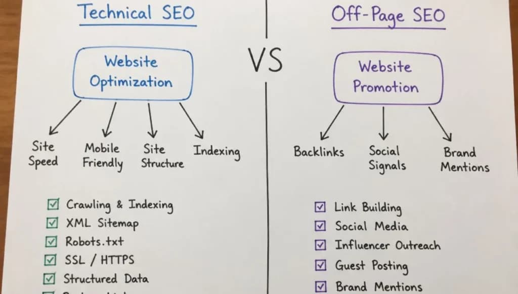 Technical SEO vs Off-Page SEO