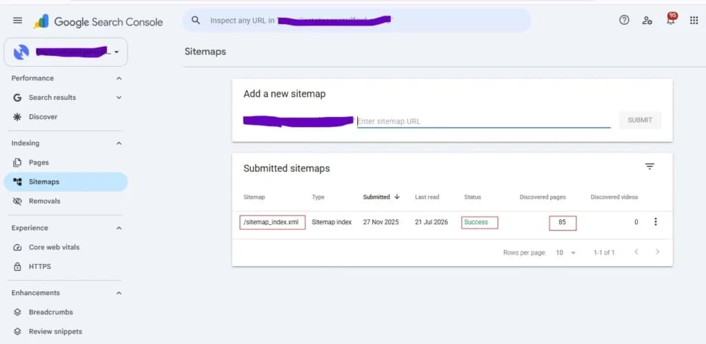 An XML sitemap helps search engines discover and prioritise important pages