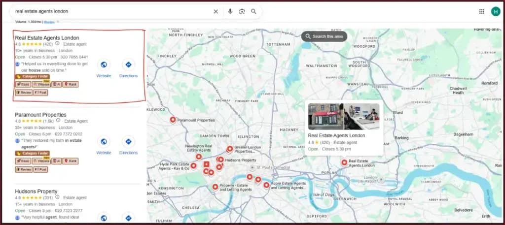 oogle's local ranking is based on a combination of signals