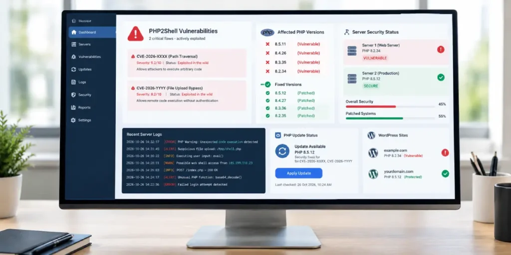 PHP released an emergency security update for two critical flaws that are now known as PHP2Shell