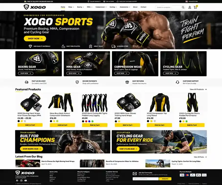 XOGO Sports website on desktop