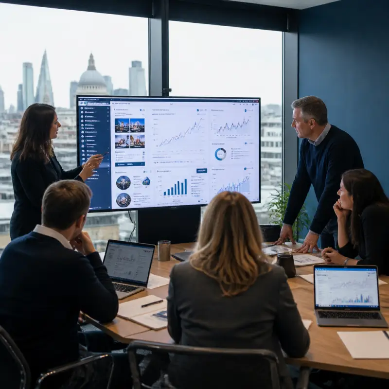 Digital PR pricing discussion with backlink audit data, domain authority metrics and campaign scope planning.