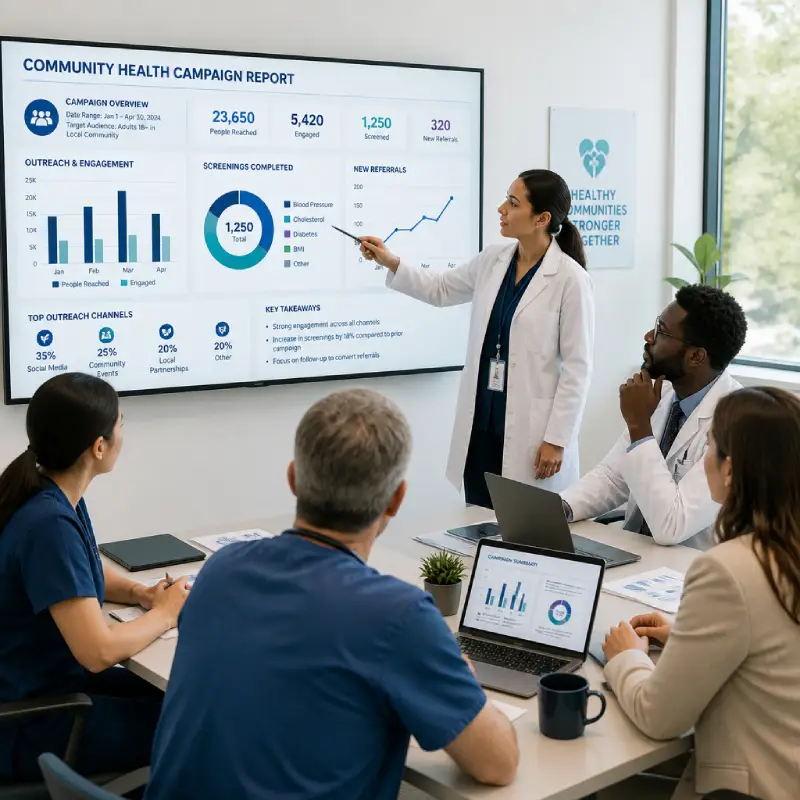 Healthcare marketing strategist reviewing patient acquisition and campaign performance data.