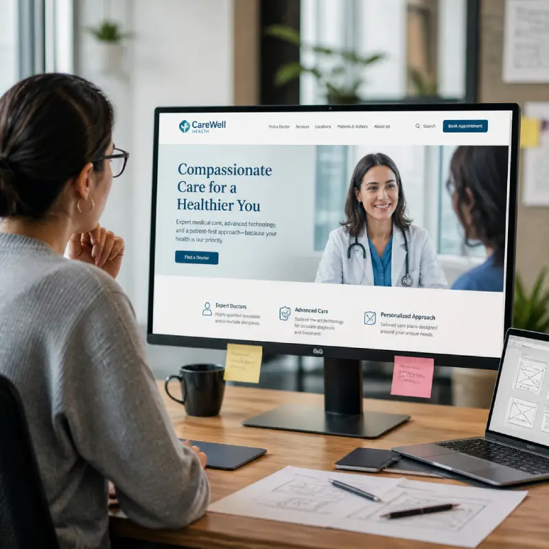 Fast, user-friendly healthcare website design encouraging visitors to explore services.